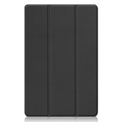 For Xiaomi Pad 5 Custer Texture Horizontal Flip Leather Case with Three-folding Holder & Sleep / Wake-up Function(Black) - Mobile Accessories by buy2fix | Online Shopping UK | buy2fix