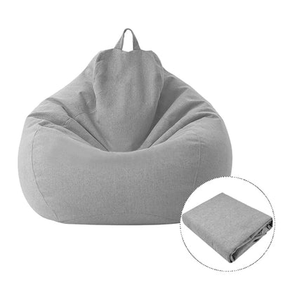 Lazy Sofa Bean Bag Chair Fabric Cover, Size:100 x 120cm(Light Gray) - Home & Garden by buy2fix | Online Shopping UK | buy2fix