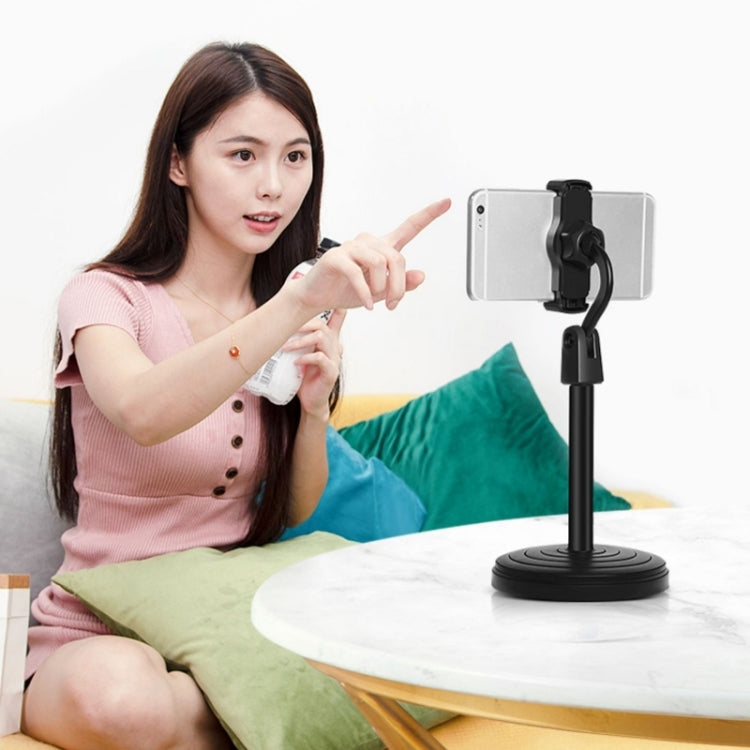 Desktop Stand Mobile Phone Tablet Live Broadcast Stand Telescopic Disc Stand(Black) - Consumer Electronics by buy2fix | Online Shopping UK | buy2fix