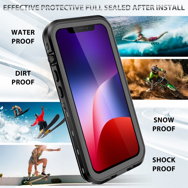 For iPhone 13 RedPepper Transparent Dot Shockproof Waterproof PC + TPU Protective Case(Black) - iPhone 13 Cases by RedPepper | Online Shopping UK | buy2fix