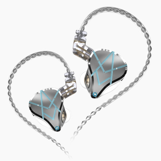 KZ ASX 20-unit Balance Armature Monitor HiFi In-Ear Wired Earphone No Mic(Silver) - In Ear Wired Earphone by KZ | Online Shopping UK | buy2fix