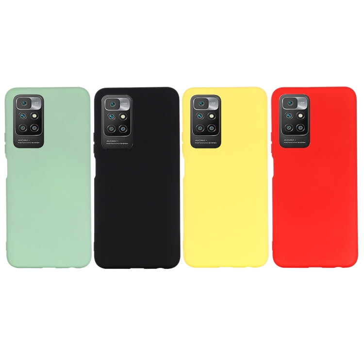 For Xiaomi Redmi 10 Solid Color Liquid Silicone Dropproof Full Coverage Protective Case(Black) - Xiaomi Accessories by buy2fix | Online Shopping UK | buy2fix