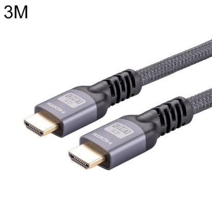 HDMI 2.0 Male to HDMI 2.0 Male 4K Ultra-HD Braided Adapter Cable, Cable Length:3m(Grey) - Cable by buy2fix | Online Shopping UK | buy2fix