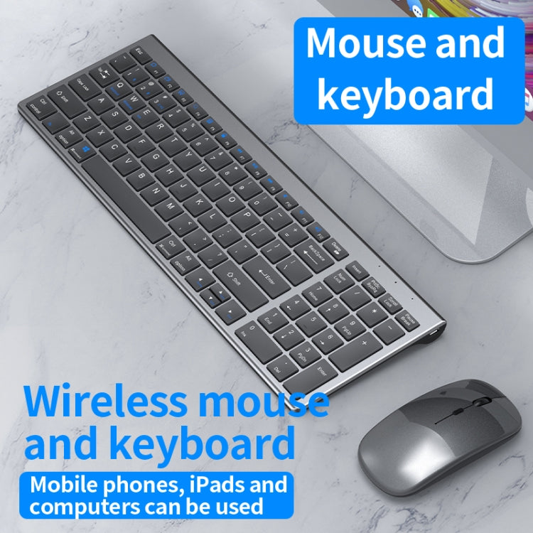 109 Three-mode Wireless Bluetooth Keyboard Mouse Set(Gun Black) - Computer & Networking by buy2fix | Online Shopping UK | buy2fix