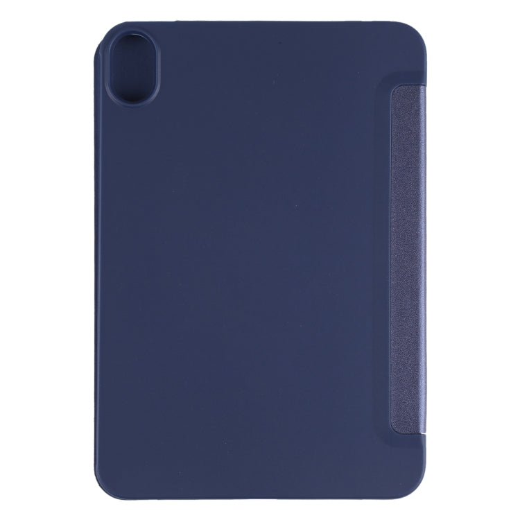 For iPad mini 6 GEBEI Shockproof Horizontal Flip Tablet Case with Three-folding Holder(Royal Blue) - iPad mini 6 Cases by GEBEI | Online Shopping UK | buy2fix