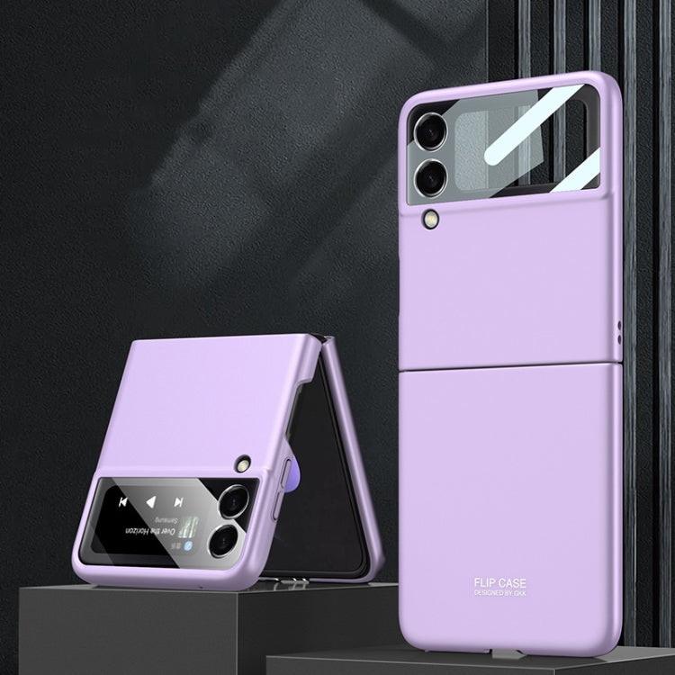 For Samsung Galaxy Z Flip3 5G GKK Integrated Ultra-thin Full Coverage Phone Flip Case(Purple) - Galaxy Phone Cases by GKK | Online Shopping UK | buy2fix