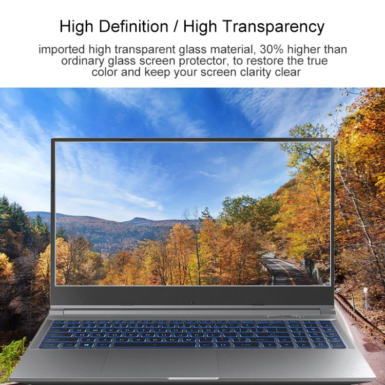 Laptop Screen HD Tempered Glass Protective Film For MECHREVO Umi Air II 15.6 inch - Computer & Networking by buy2fix | Online Shopping UK | buy2fix