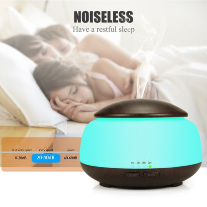 Wood Grain Humidifier Air Purifier Ultrasonic Atomization Household Aromatherapy Machine with Colorful LED Light Automatic Alcohol Sprayer, Plug Specification:EU Plug(Dark Brown) - Home & Garden by buy2fix | Online Shopping UK | buy2fix