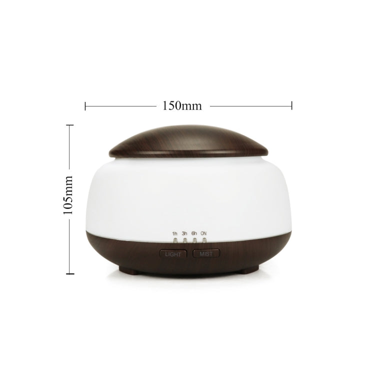 Wood Grain Humidifier Air Purifier Ultrasonic Atomization Household Aromatherapy Machine with Colorful LED Light Automatic Alcohol Sprayer, Plug Specification:US Plug(Dark Brown) - Home & Garden by buy2fix | Online Shopping UK | buy2fix