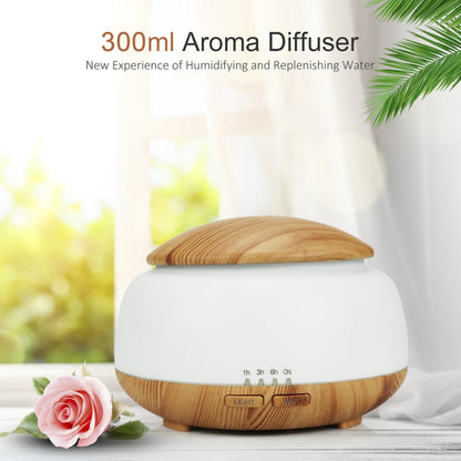 Wood Grain Humidifier Air Purifier Ultrasonic Atomization Household Aromatherapy Machine with Colorful LED Light Automatic Alcohol Sprayer, Plug Specification:US Plug(Dark Brown) - Home & Garden by buy2fix | Online Shopping UK | buy2fix