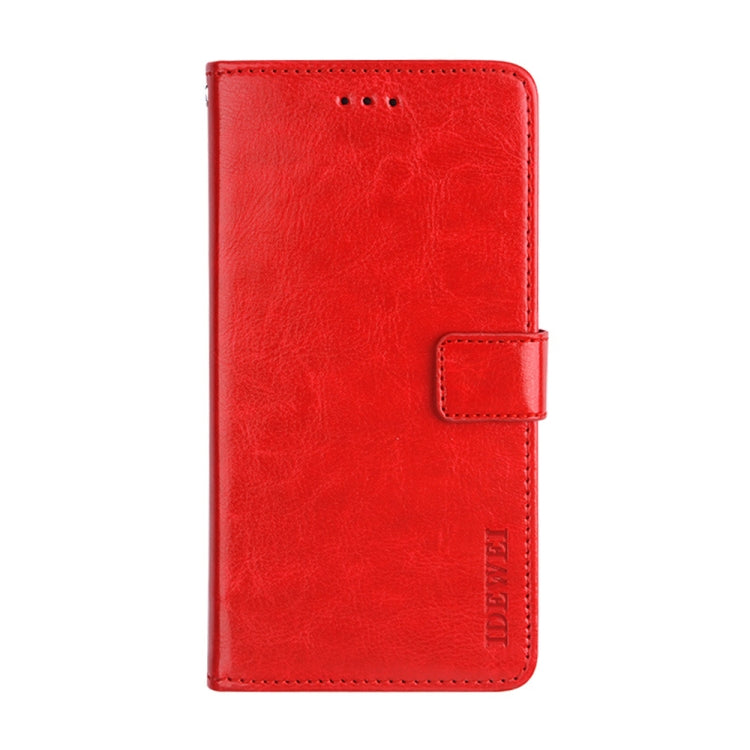 For OPPO A54s idewei Crazy Horse Texture Flip Leather Phone Case(Red) - OPPO & vivo Accessories by idewei | Online Shopping UK | buy2fix