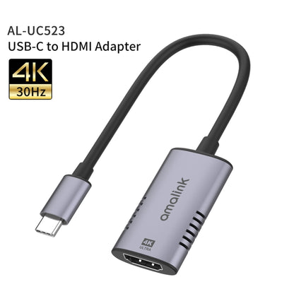 amalink UC523 Type-C / USB-C to HDMI Adapter(Grey) - Cable & Adapters by amalink | Online Shopping UK | buy2fix