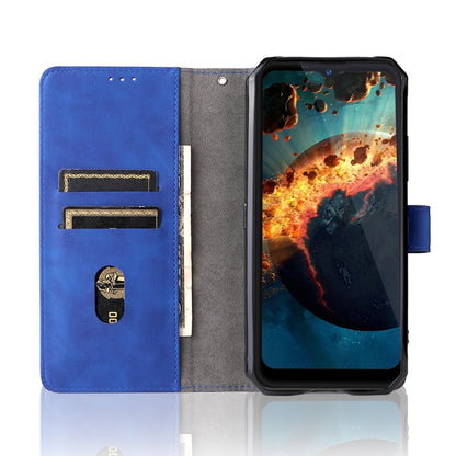 For Oukitel WP15 5G Solid Color Skin Feel Magnetic Buckle Leather Phone Case(Blue) - More Brand by buy2fix | Online Shopping UK | buy2fix