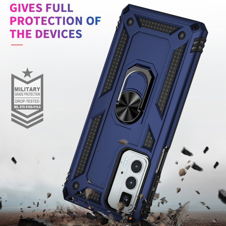 For Motorola Edge 20 Pro Shockproof TPU + PC Phone Case(Blue) - Motorola Cases by buy2fix | Online Shopping UK | buy2fix