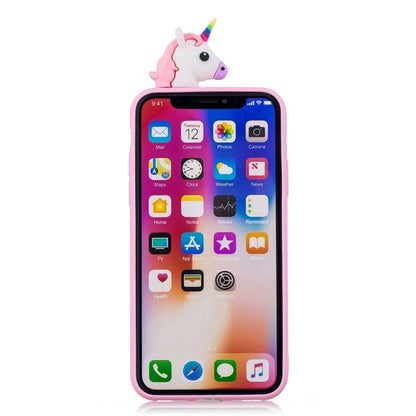 For iPhone X / XS Shockproof Cartoon TPU Protective Case(Unicorn) - More iPhone Cases by buy2fix | Online Shopping UK | buy2fix