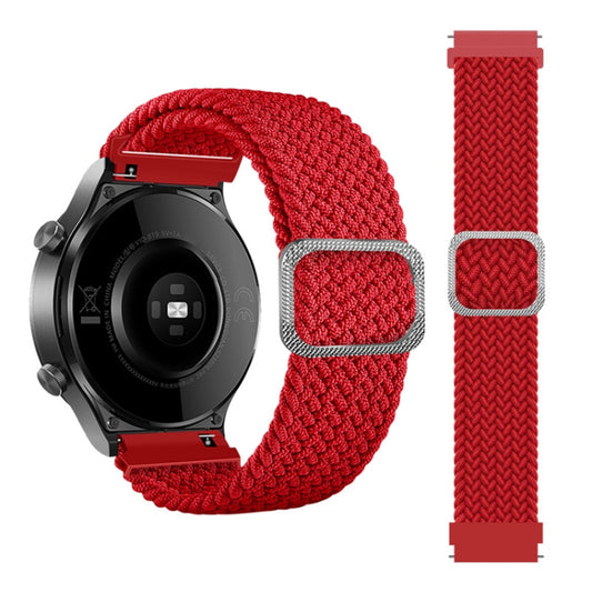 For Samsung Galaxy Watch4 40mm/44mm Nylon Braided Elasticity Watch Band(Red) - Watch Bands by buy2fix | Online Shopping UK | buy2fix