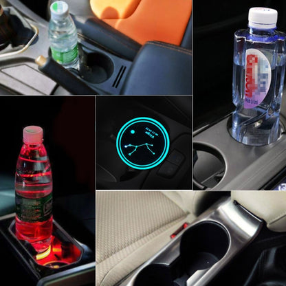 2 PCS Car Constellation Series AcrylicColorful USB Charger Water Cup Groove LED Atmosphere Light(Virgo) - In Car by buy2fix | Online Shopping UK | buy2fix