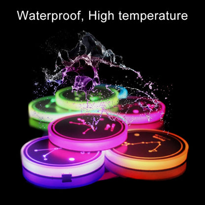 2 PCS Car Constellation Series AcrylicColorful USB Charger Water Cup Groove LED Atmosphere Light(Scorpio) - In Car by buy2fix | Online Shopping UK | buy2fix