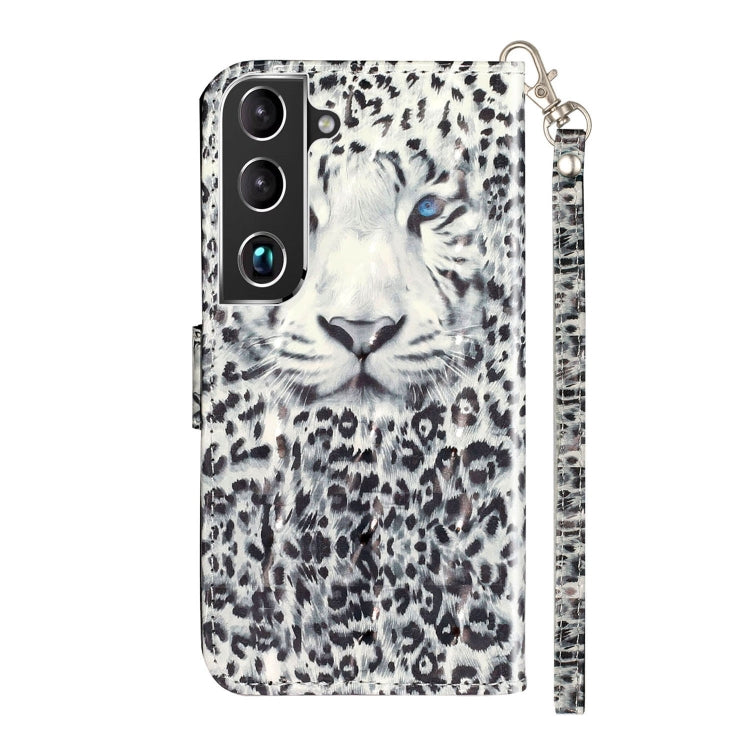 For Samsung Galaxy S22 5G 3D Pattern Horizontal Flip PU Leather Phone Case(Leopard) - Galaxy S22 5G Cases by buy2fix | Online Shopping UK | buy2fix