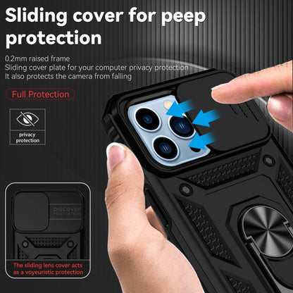 For iPhone 13 Pro Max Sliding Camshield Holder Phone Case (Black) - iPhone 13 Pro Max Cases by buy2fix | Online Shopping UK | buy2fix