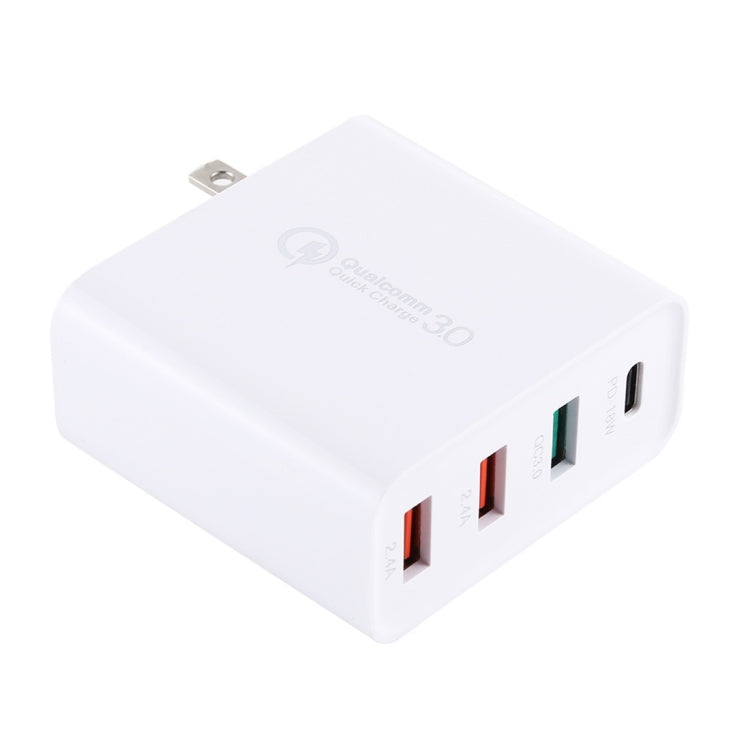 A3 PD 18W USB-C / Type-C + QC3.0 USB + Dual USB Interface Travel Charger - USB Charger by buy2fix | Online Shopping UK | buy2fix