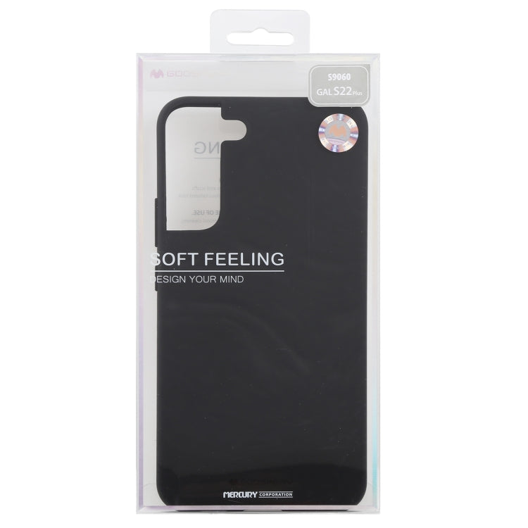 For Samsung Galaxy S22+ 5G GOOSPERY SOFT FEELING Liquid TPU Soft Case(Black) - Samsung Accessories by GOOSPERY | Online Shopping UK | buy2fix