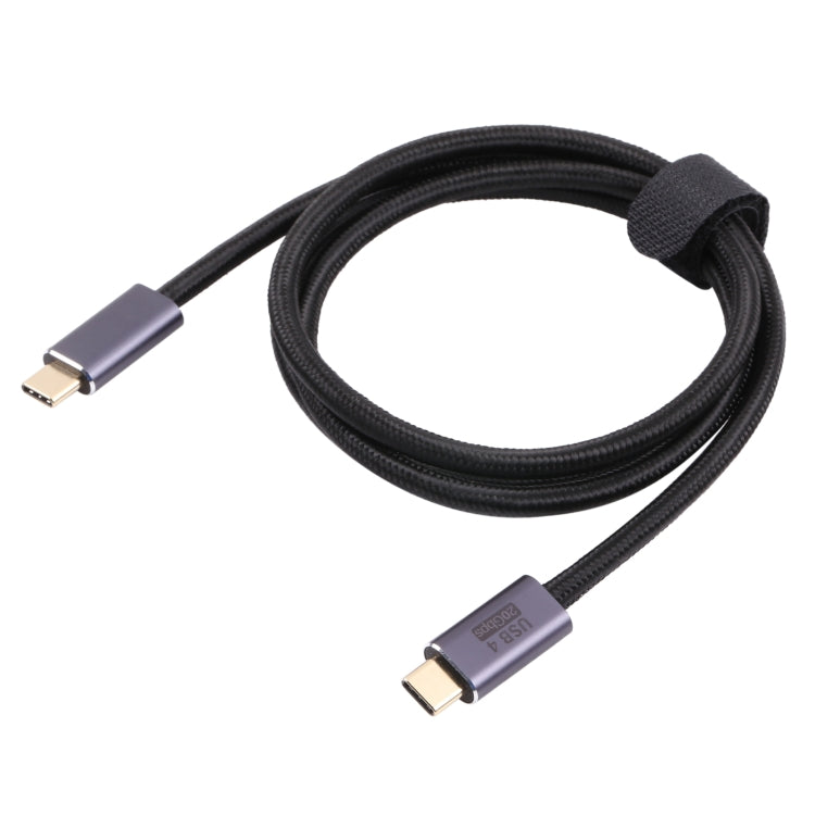 20Gbps USB 4 USB-C / Type-C Male to USB-C / Type-C Male Braided Data Cable, Cable Length:1m(Black) - Computer & Networking by buy2fix | Online Shopping UK | buy2fix