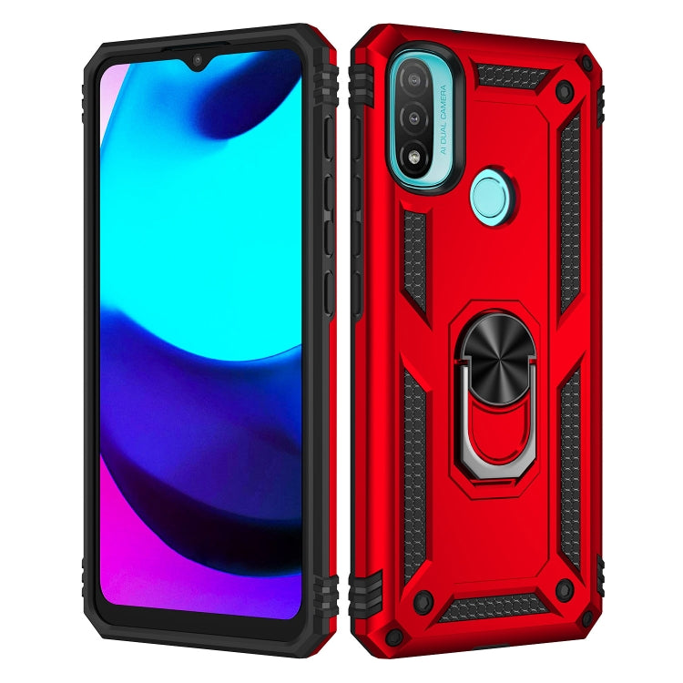 For Motorola Moto E20 / E30 / E40 Shockproof TPU + PC Holder Phone Case(Red) - Motorola Cases by buy2fix | Online Shopping UK | buy2fix