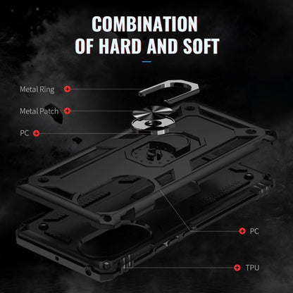 For Huawei nova 9 Shockproof TPU + PC Holder Phone Case(Black) - Mobile Accessories by buy2fix | Online Shopping UK | buy2fix