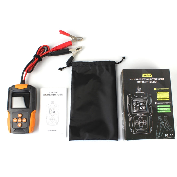 FOXSUR FBT200 12V / 24V Car Battery Tester(Orange) - Electronic Test by FOXSUR | Online Shopping UK | buy2fix