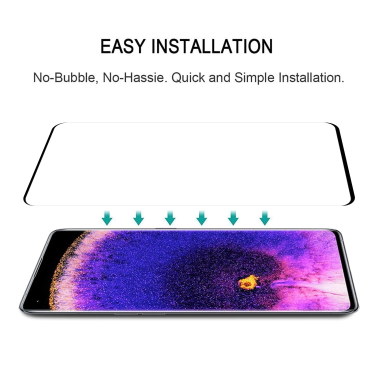 3D Curved Edge Full Screen Tempered Glass Film For OPPO Find X5(Black) - OPPO & vivo Accessories by buy2fix | Online Shopping UK | buy2fix