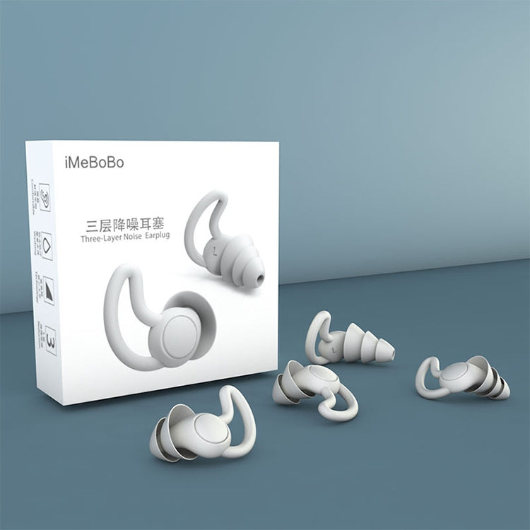 iMeBoBo A1 Shark Fin Version Nano Silicone Sleeping Noise Reduction Earplugs, Style:Two Layer(Black) - Apple Accessories by buy2fix | Online Shopping UK | buy2fix