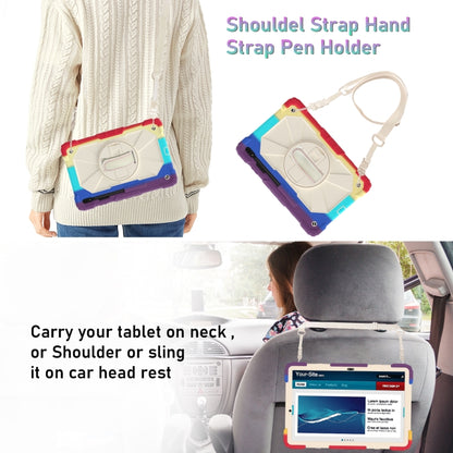For Samsung Galaxy Tab S8+ 12.4 inch SM-X800 / SM-X806 Contrast Color Robot Shockproof Silicone + PC Tablet Case(Colorful Red) - Other Galaxy Tab PC by buy2fix | Online Shopping UK | buy2fix