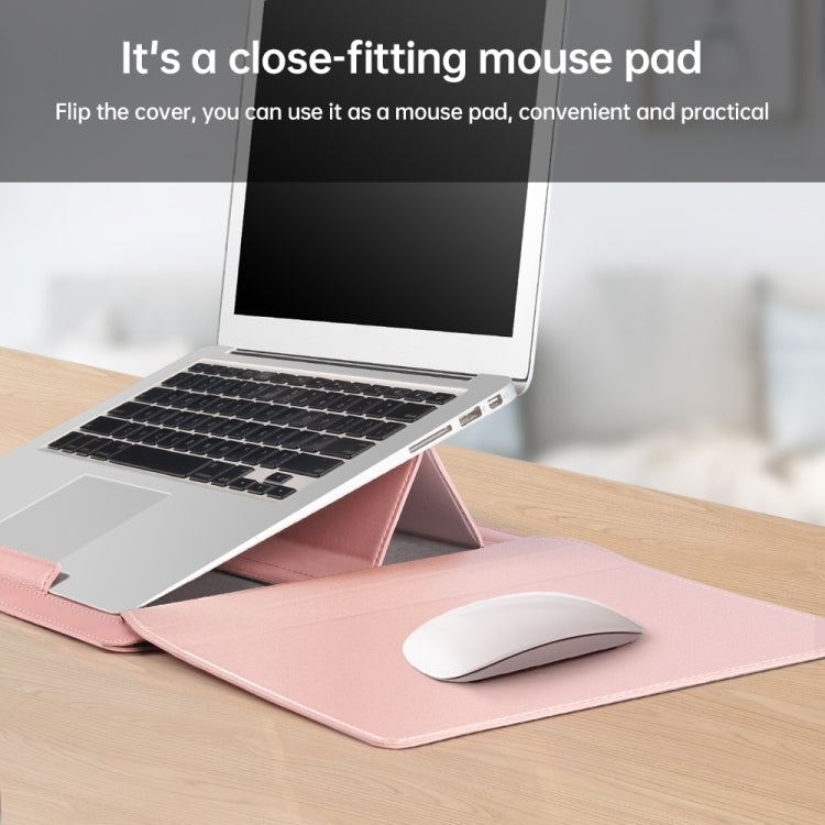 13 inch Multifunctional Mouse Pad Stand Handheld Laptop Bag(Pink) - 13.3 inch by buy2fix | Online Shopping UK | buy2fix