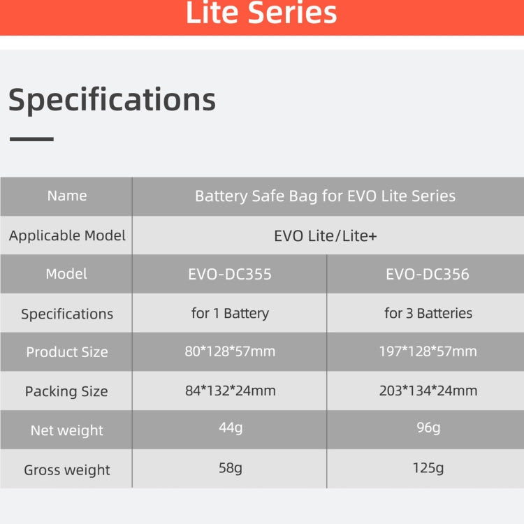 Sunnylife EVO-DC355 Battery Explosion-proof Bag for EVO Lite - Carry Cases by Sunnylife | Online Shopping UK | buy2fix