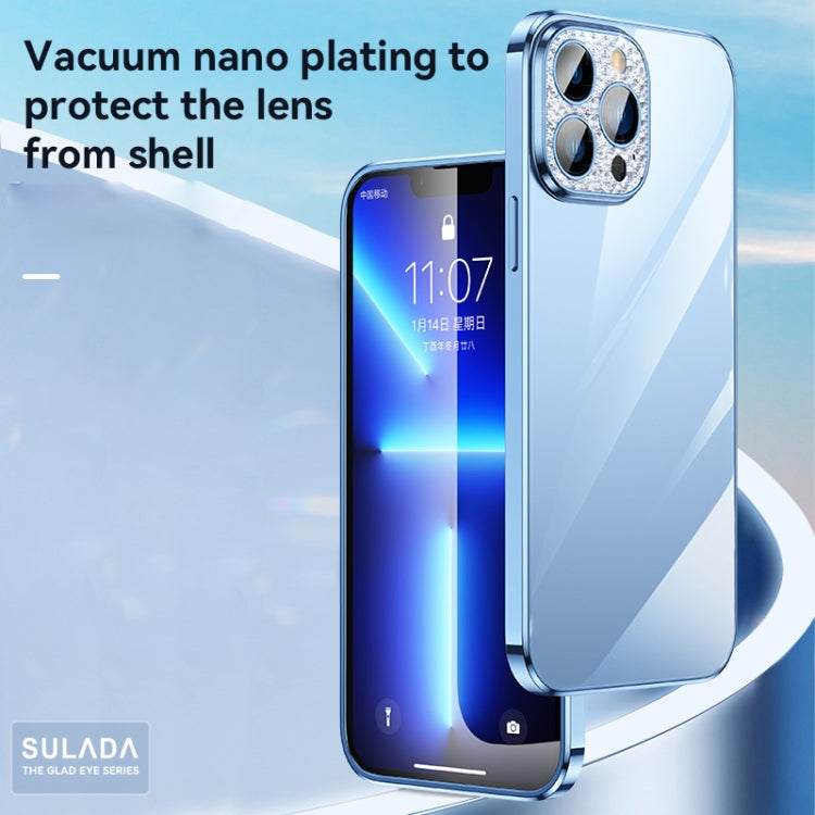 For iPhone 12 Pro SULADA Diamond Lens Protector Plated Frosted Case(Silver) - iPhone 12 / 12 Pro Cases by SULADA | Online Shopping UK | buy2fix