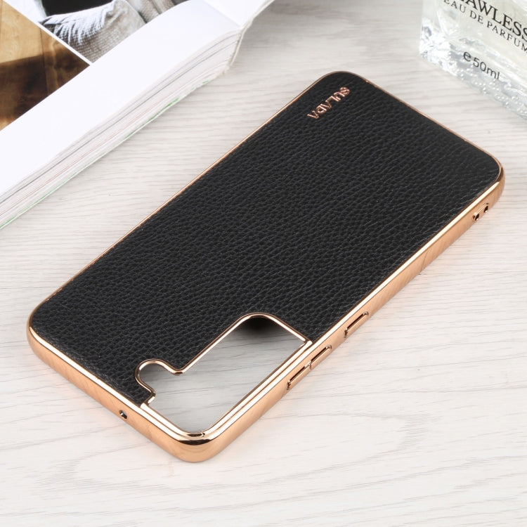 For Samsung Galaxy S22 5G SULADA Shockproof TPU + Handmade Leather Phone Case(Black) - Galaxy S22 5G Cases by SULADA | Online Shopping UK | buy2fix