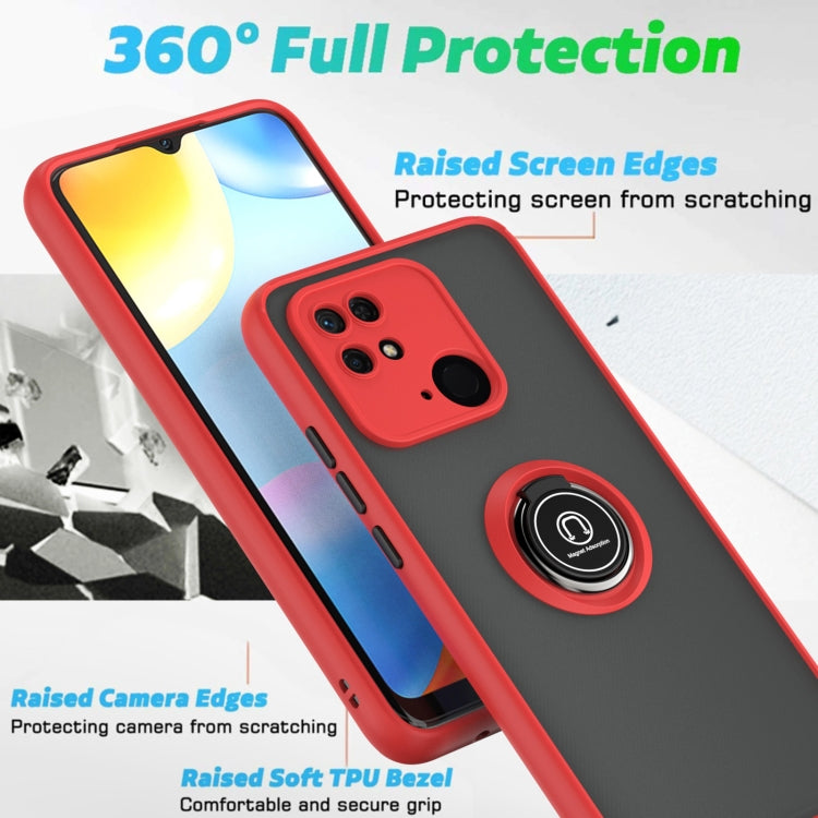 For Xiaomi Redmi 10C Q Shadow 1 Series TPU + PC Ring Holder Phone Case(Yellow) - Xiaomi Cases by buy2fix | Online Shopping UK | buy2fix