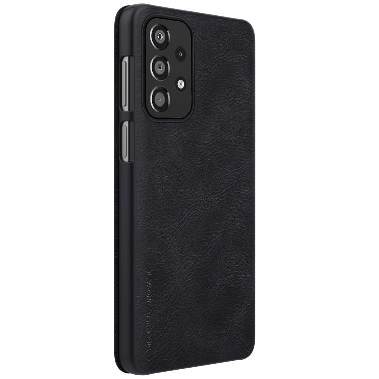 For Samsung Galaxy A13 4G NILLKIN QIN Series Crazy Horse Texture Leather Case(Black) - Galaxy Phone Cases by NILLKIN | Online Shopping UK | buy2fix