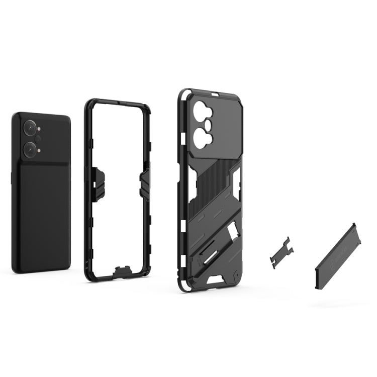 For OPPO K10 Pro 5G China Punk Armor 2 in 1 PC + TPU Shockproof Phone Case with Invisible Holder(Grey) - OPPO Cases by buy2fix | Online Shopping UK | buy2fix