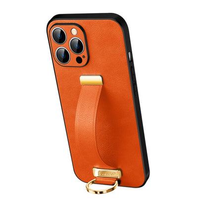 For iPhone 12 Pro Max SULADA Cool Series PC + Leather Texture Skin Feel Shockproof Phone Case (Orange) - iPhone 12 Pro Max Cases by SULADA | Online Shopping UK | buy2fix