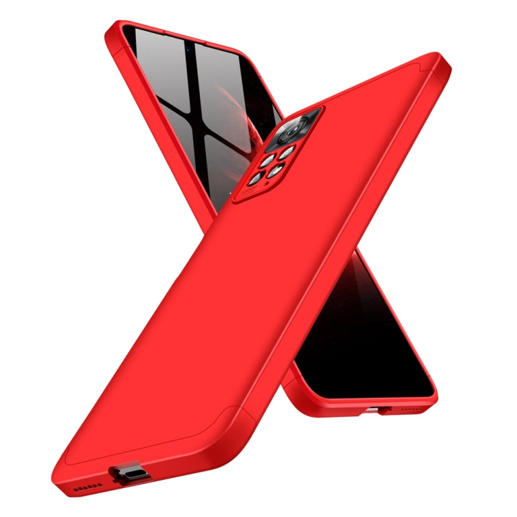 For Xiaomi Redmi Note 11 Pro 4G / 5G Global GKK Three Stage Splicing Full Coverage PC Case(Red) - Redmi Note 11 Pro Case by GKK | Online Shopping UK | buy2fix