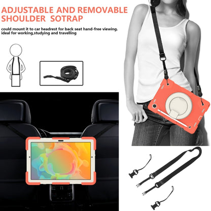 For Samsung Galaxy Tab A8 10.5 2021 Silicone + PC Full Body Protection Tablet Case With Holder & Strap(Orange) - Other Galaxy Tab PC by buy2fix | Online Shopping UK | buy2fix