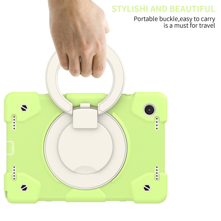 For Samsung Galaxy Tab A8 10.5 2021 Silicone + PC Full Body Protection Tablet Case With Holder & Strap(Green) - Other Galaxy Tab PC by buy2fix | Online Shopping UK | buy2fix