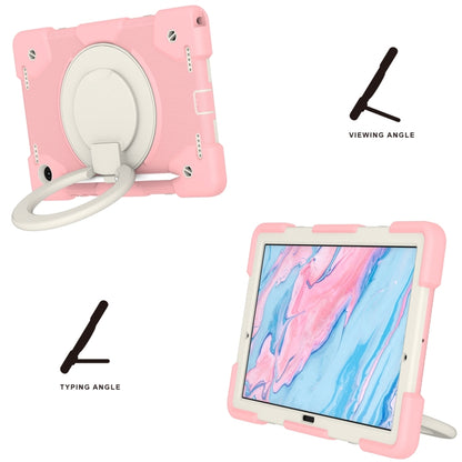 For Samsung Galaxy Tab A8 10.5 2021 Silicone + PC Full Body Protection Tablet Case With Holder & Strap(Pink) - Other Galaxy Tab PC by buy2fix | Online Shopping UK | buy2fix