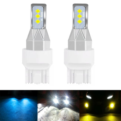 1 Pair 7443 DC 12V-24V 12W 1800LM Car LED Fog Light(Yellow Light) - In Car by buy2fix | Online Shopping UK | buy2fix