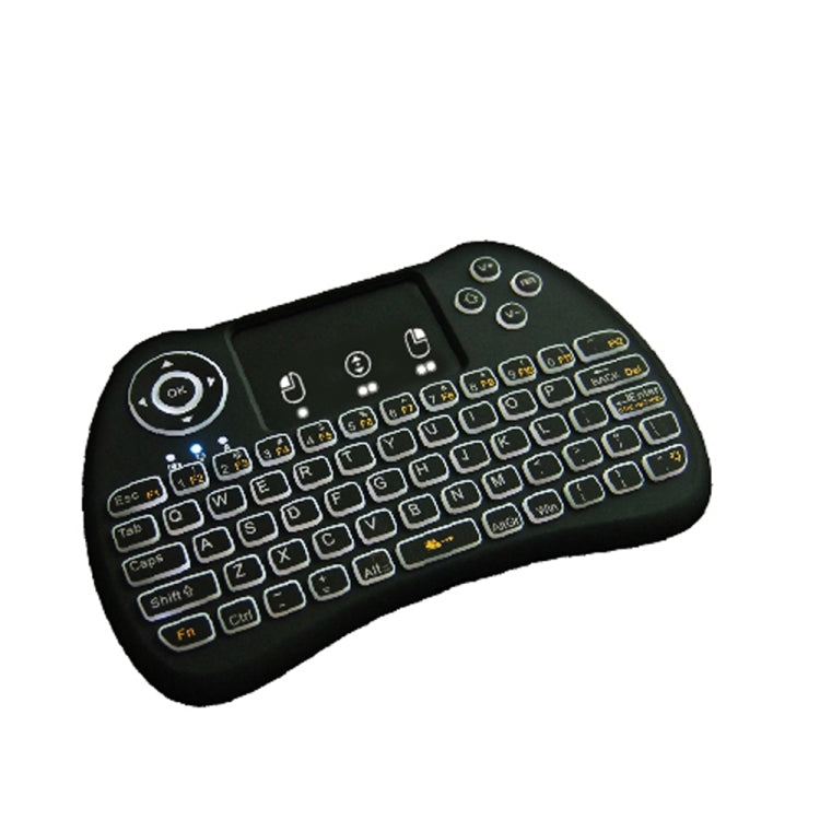 H9 2.4GHz Mini Wireless Air Mouse QWERTY Keyboard with White Backlight & Touchpad for PC, TV(Black) - MINI PC Accessories & Gadgets by buy2fix | Online Shopping UK | buy2fix