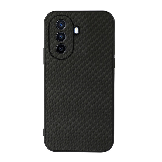 For Huawei Enjoy 50 China/nova Y70 4G Global/nova Y70 Plus Fine Hole Carbon Fiber Texture Shockproof Phone Case(Black) - Mobile Accessories by buy2fix | Online Shopping UK | buy2fix