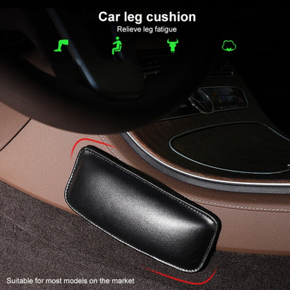 2 PCS Car Non-slip Soft Floor Protector Carpet Floor Mat Knee Bolster, Style:PU Leather(Apricot) - In Car by buy2fix | Online Shopping UK | buy2fix