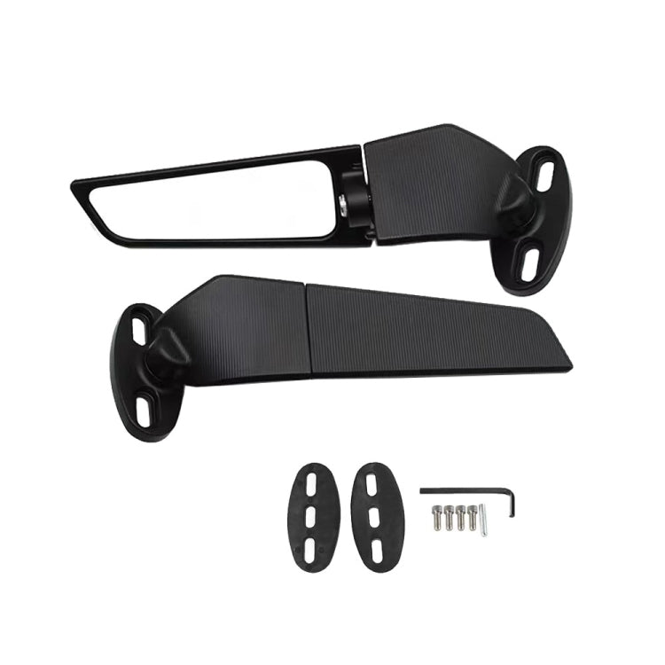 1 Pair Motorcycle Modified Rearview Mirrors Wind Wing Adjustable Rotating Side Mirrors - In Car by buy2fix | Online Shopping UK | buy2fix